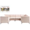 thumbnail image 3 of Meridian Furniture Alina Pink Velvet Modular Sectional, 3 of 19