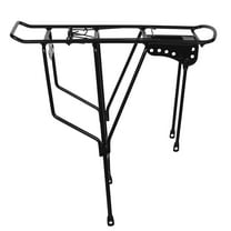 Tineasur Versatile Bike Rear Rack Metal Cargo Carrier Black for Decor
