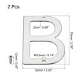 thumbnail image 2 of Uxcell 2.76 Inch Stainless Steel House Letter B for Mailbox Hotel Address Door Sign, 2 Pack, 2 of 5
