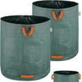 thumbnail image 1 of 2x Bolsas de jardín 500L 50 kg bolsa de residuos basura vegetal tejido reforzado plegable repelente al agua, 1 of 5