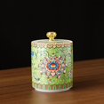thumbnail image 2 of Enamel Ceramic Tea Caddy Tea Canister Tea Storage Container Tins Jar with Airtight Lid Water-proof Tank for Tea  Coffee  Herb  Sugar  Spice  Nuts, 2 of 2