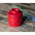 thumbnail image 3 of Butter Bell - The Original Butter Bell crock by L Tremain, a Countertop French Ceramic Butter Dish Keeper for Spreadable Butter, Fleur de Lis Collection (Cerise), 1 Piece, 3.94 x 3.94 x 4.14 Inches, 3 of 8
