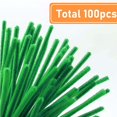 thumbnail image 2 of Green Pipe Cleaners 100 Pieces Flexible Chenille Stems for Creative DIY Art and Crafts Projects and Party Decorations (6 mm x 12 Inch), 2 of 5