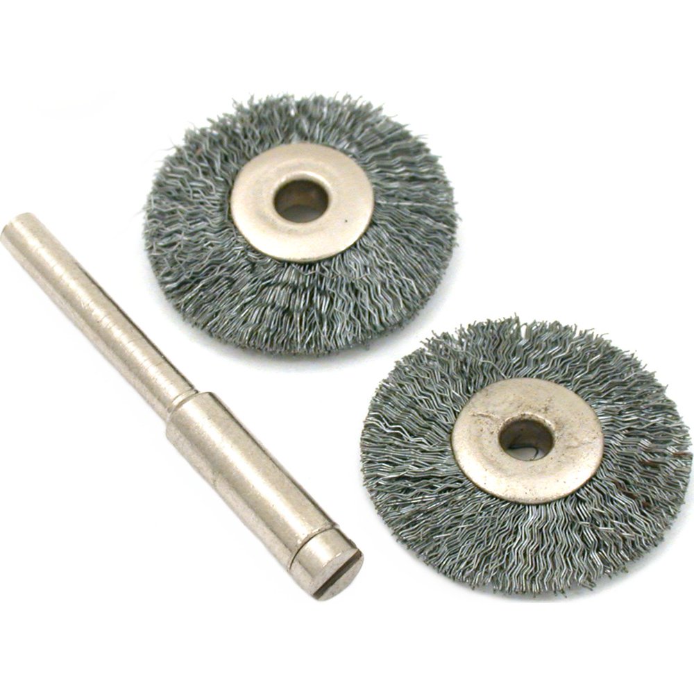 2 Steel Wire Wheel Brushes Gunsmith Rotary Tools 7/8"