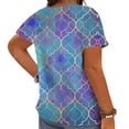 thumbnail image 2 of CLOOCL Women Blouses Moroccan Geometric Art Patterns 3D Printed Plus Size Shirts, 2 of 6