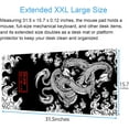 thumbnail image 2 of Extended XXL Large Gaming Mouse Pad with Stitched Edges Non-Slip Rubber Base Mousepad Cool Black and White Dragon Design Computer Pad Keyboard Mouse Pad 31.5 x 15.7 in, 2 of 6