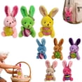 thumbnail image 5 of Stuffed Bunny Set Multi Color 12 Pack 4.7 Inch Easter Gifts, 5 of 9