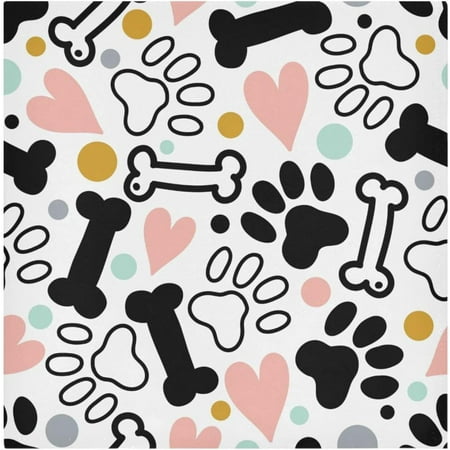 

Hyjoy 20 In Dog Cat Paw Cloth Napkins Set of 6 Reusable Washable Polyester Dinner Table Napkins for Kitchen Dining Restaurant Party Decoration