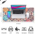 thumbnail image 5 of Long Mouse Pads for Desk,Multicolor Ethnic Geometric Pattern Desk Mats on Top Of Desks, Desk Mouse Pad Extra Large with 3mm Non-Slip Base and Stitched Edge for Gaming,Office,Work,Home 35.4"x15.7", 5 of 6