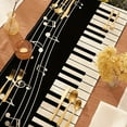thumbnail image 5 of Piano Musical Note Striped Linen Table Runner Birthday Party Decor Washable Musical Theme Table Runners Kitchen Table Decoration, 5 of 6