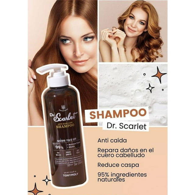 Shampoo anti caída y pro crecimiento con biotina-Dr. Scarlet