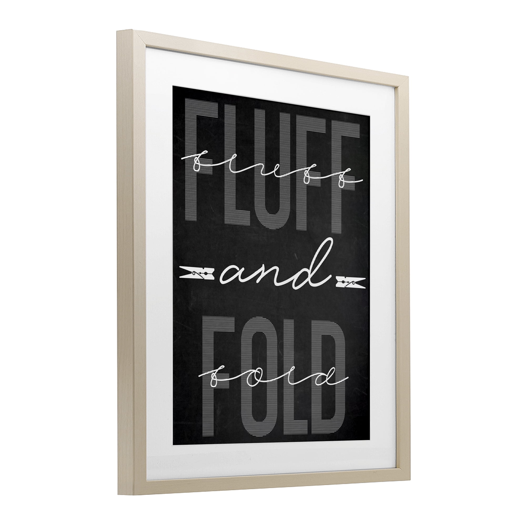 Fluff & Fold Black Minimal Birch Framed Print Under Glass, design by Marcus Prime