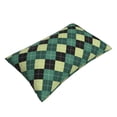thumbnail image 3 of Balery Green Squares Bedding Queen Pillow Cases - Envelope Closure - Soft Brushed Microfiber Fabric - Shrinkage and Fade Resistant Pillow Cases-16"x24", 3 of 9