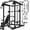 Black/Black, variant on Allviate Smith Machine Power Cage, 2000LBS Capacity All-in-One Squat Rack with Cable Crossover System, Multi-Function Strength Training Equipment for Home Gym