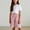 Red, variant on OGLCCG Girls Striped Bermuda Shorts Cotton Linen Knee Length Wide Leg Shorts with Pockets Casual Elastic Waist Summer Beach Shorts 4-14 Years