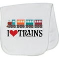 thumbnail image 2 of Inktastic I Love Trains Baby Burp Cloth, 2 of 3