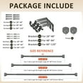 thumbnail image 3 of Ridicili 5/8 Inch Adjustable Single Drapery Curtain Rod Set with Rhombus Cylinder Finials, 48"-84", Gun Metal, 3 of 6