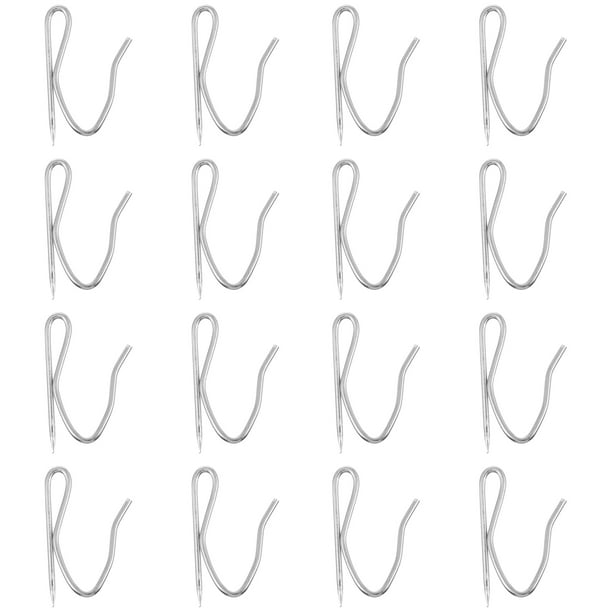 Ganchos para cortinas en forma de S de acero inoxidable (100 unidades)