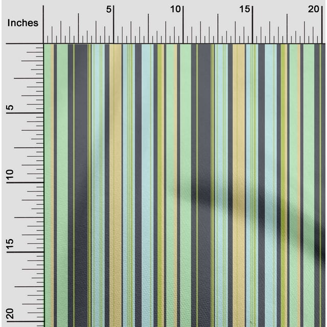 oneOone Cotton Flex Fabric Multicolor Stripe Print Sewing Fabric BTY 40 Inch Wide