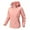 Z01-Pink, variant on Bmisegm Ladies Solid Color Windproof Spring and Autumn Couples with Soft Jacket Windbreaker Womens Coats Red M