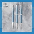 thumbnail image 5 of Pluma estilográfica Parker Gris azulado con adornos cromados Punta fina Unisex, 5 of 5