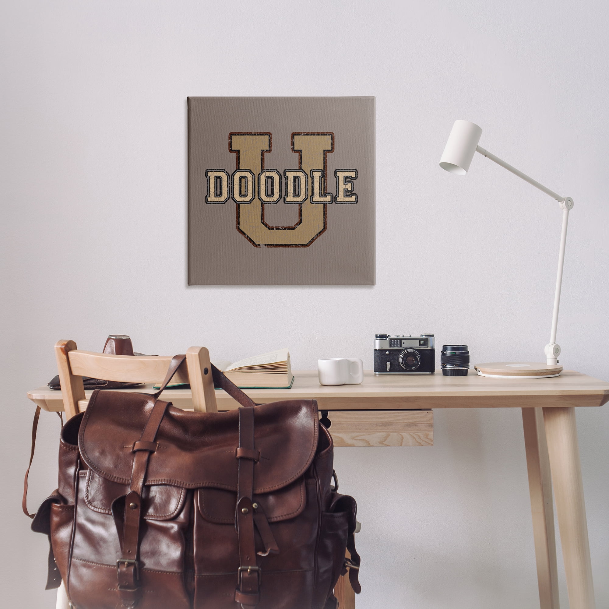 Stupell Industries Vintage Doodle U Novelty & Humor Painting Wrapped Canvas Art Print Wall Art, 30 x 30