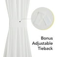 thumbnail image 4 of NICETOWN Non-See-Through French Door Curtains, Light Filtering Privacy Sheer Door Window Curtains with Rod Pocket and Tie Back for Patio Front Tricia Sidelight Panel, White, 26"x72", 1 Panel, 4 of 7