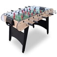 thumbnail image 1 of 48 Inch Foosball Table, Indoor Soccer Game Table with Steel Rods, Ergonomic Handles, Scorekeepers, 2 Balls, Wood Finish, 1 of 5