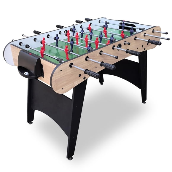 Toytexx Table de Baby-Foot de 48 Pouces, Table de Jeu de Soccer de Compétition avec Poignées Ergonomiques, Dispositif de Pointage, Tiges en Acier, 2 Baby-Foot, Conception à Côtés en Arc