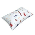 thumbnail image 3 of Bingfone Nautical Lighthouse Sailboat Standard Size Pillowcase, Long Staple Pure Cotton Envelope Closure Pillow Cover,14"X20", 3 of 9