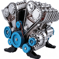 thumbnail image 5 of BESTSKY 2026 New V8 Combustion Engine Model Kit That Runs - Build Your Own Stem Mini V8 Model Engine Kit for Adults & Kids Age 12+, Visible V8 Mini Engine Kit That Works 2Pcs, 5 of 7