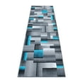 thumbnail image 2 of Masada Rugs Modern Contemporary Area Rug, Turquoise Grey Black (2 Feet X 7 Feet) Runner, 2 of 6