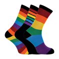 thumbnail image 1 of Sock Snob - 3 Pairs Mens Bright Patterned Striped Rainbow Socks, 1 of 2