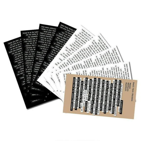 HeroNeo Inspirational Nice Words Stickers Adhesive Motivational Quote Stickers for Scrapbook Notebook Journaling Card 8 Pages