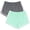 Dark Grey, Light Mint, variant on URATOT Women's Cotton Shorts, 2 Packs, Everyday Casual Shorts, Sizes S–XL