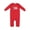 Red, variant on Future Cheerleader White Baby Romper Coveralls
