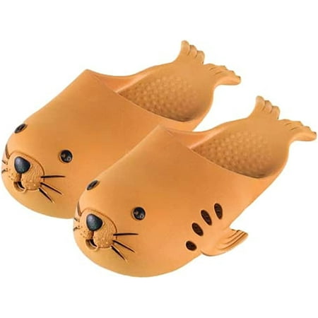 

CoCopeaunts House Slipper for Women Men Cute Cartoon Sea Lion Slippers Summer Funny Animal Beach Slipper Shower Sandals