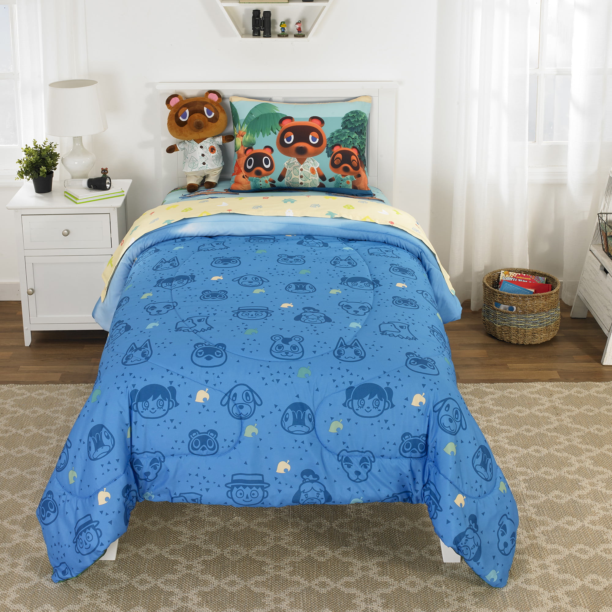 BONUS SHAM Details about   Animal Crossing Full Comforter,& Sheet Set 6 Piece Bed In A Bag 