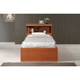 Hodedah TwinSize Captain Bed with 3Drawers and Headboard in Cherry