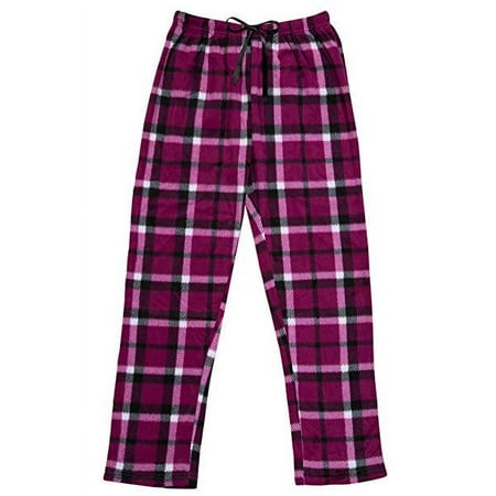 North 15 Women's Super Cozy Plaid Minky Fleece Pajama Bottom Lounge Pants-L1527-Design10-2XL
