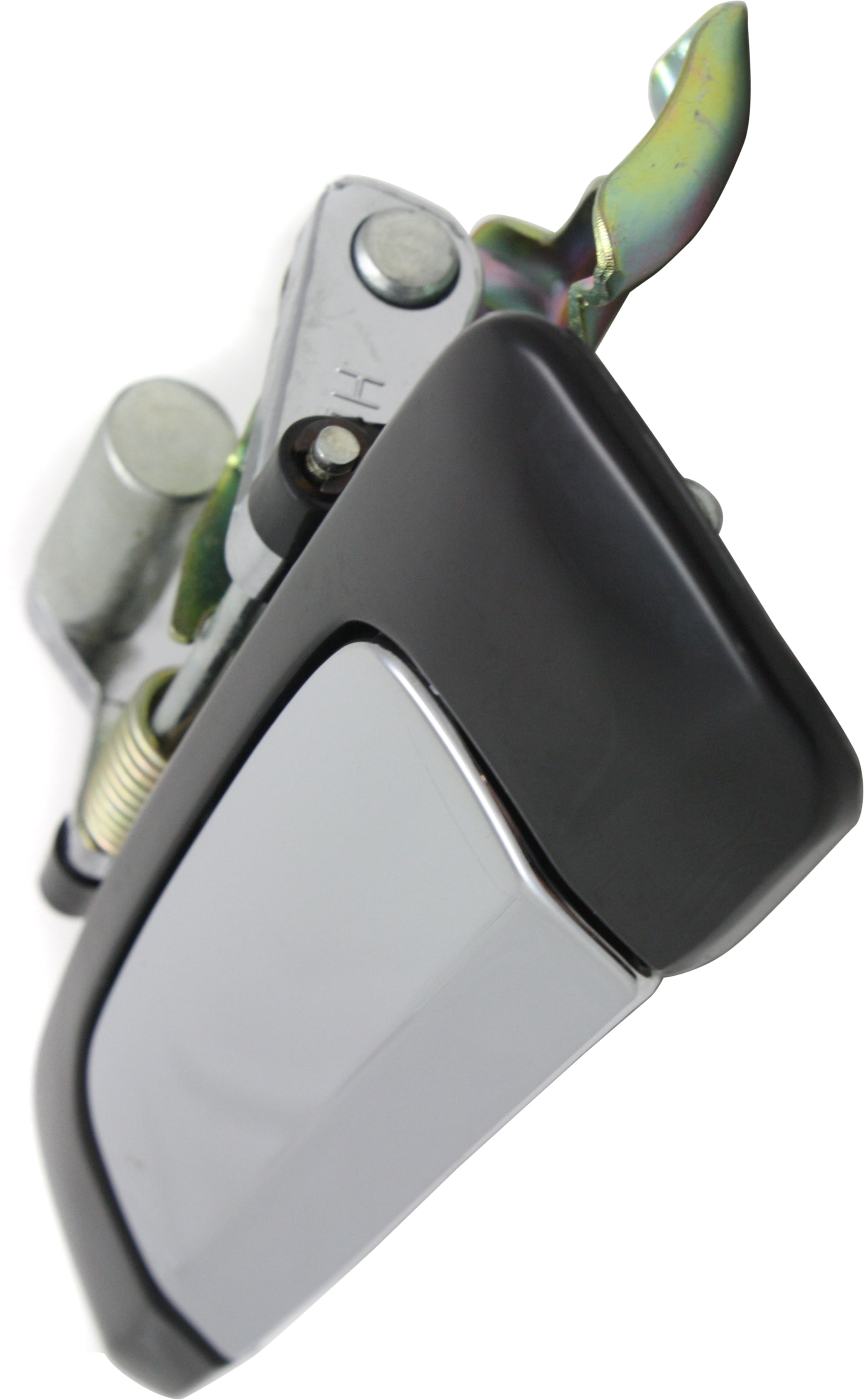 Replacement REPH491364 Exterior Door Handle Compatible with 2001-2005 Honda Civic Rear, Left Driver Chrome Lever with Smooth Black Bezel