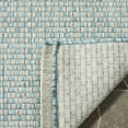 thumbnail image 4 of SAFAVIEH Courtyard Blair Checkered Indoor/Outdoor Runner Rug, Light Blue/Light Grey, 2'3" x 14', 4 of 5
