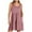 Pink, variant on ICHUANYI Women Classic Summer Casual V-Neck Short Sleeve High Waist Mini Dress