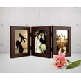 thumbnail image 2 of Golden State Art 3-Opening Photo Frame Triple Hinged, 4x6, Brown, 2 of 7