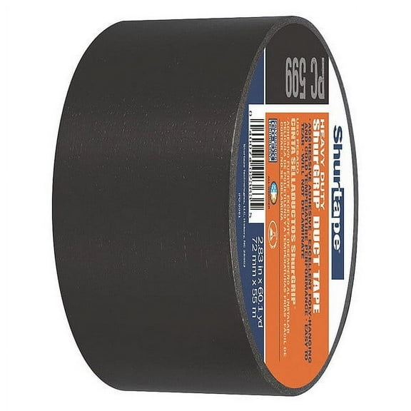 Shurtape DuctTape,Black,60-1/8ydL,2-7/8inW 105463