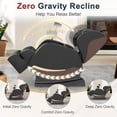 thumbnail image 5 of Znines Zero Gravity Full Body Massage Chair with 10-Point Fixed Massage, Lumbar Heat, Foot Roller & Airbags, Wood Grain Leather, Bluetooth,Black, 5 of 7