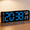 10"-Blue, variant on 16" Large Digital Wall Clock: Wall Mount Clock with Big Led, Count Down Timer, Alarm, Big LED, 4 RGB Color, DST, Temperature for Living Room Bedroom Office Desk Wall Decor, Black