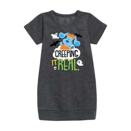 

Blue s Clues - Creeping It Real - Toddler And Youth Girls Fleece Dress