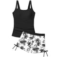 thumbnail image 7 of Swimsuit Girls Tankini Set Strap Hawaii Print Swimwear with Drawstring Shorts Bathing Suits for Girls 15-16 Years, 7 of 7