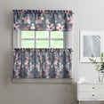 thumbnail image 2 of Pioneer Kitchen Curtains and Valance Set 24 Inch Tier Art Watercolor Flower Curtains Small Drapes for Cafe Living Room Bathroom Farmhouse 3 Pieces Set Rod Pocket, 2 of 6